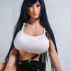 Tifa Anime Sex Dolls with bit tits in white tanktop and black skirt