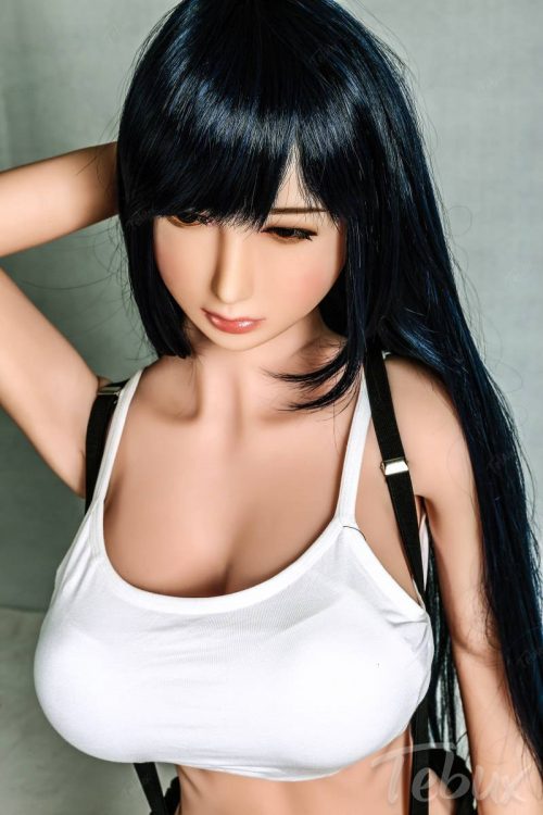 Anime sex doll Tifa wearing white top
