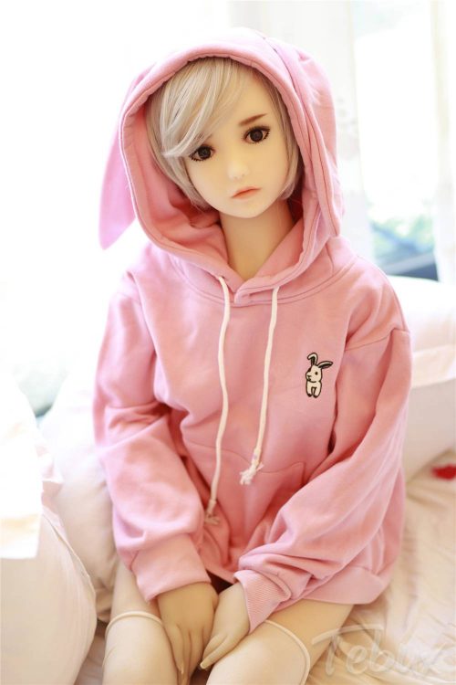 Cheap tpe sex doll wearing pink jumper#
