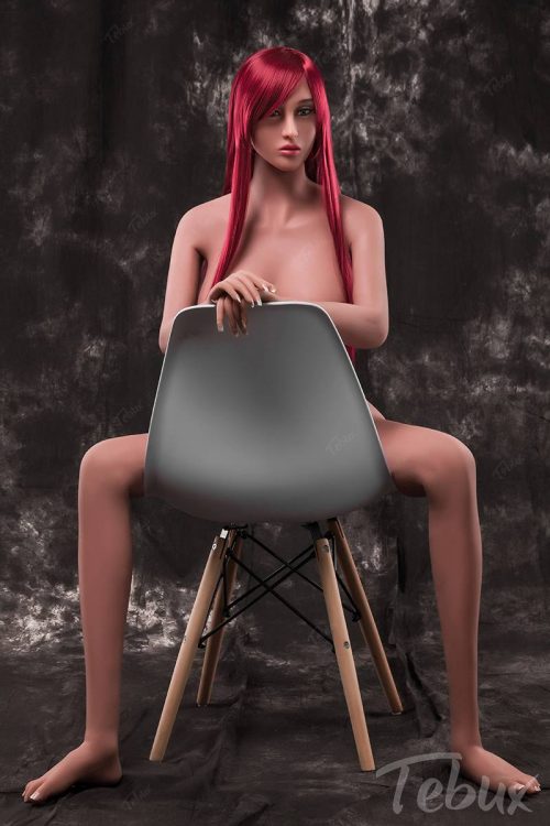Real life sex doll Fiona sitting on chair naked
