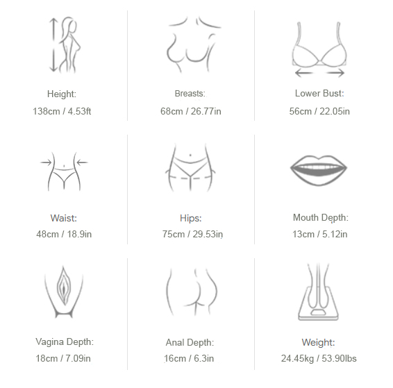 138cm-Small-breast Sex Doll Measurements